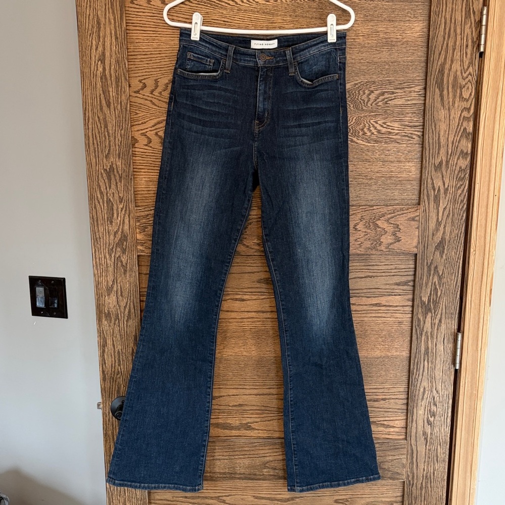 Flying Monkey Dark Blue Flare Jeans